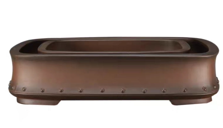 Quality rectangular bonsai pot - 44cm