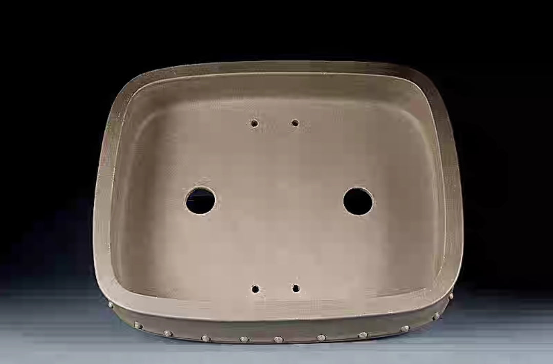 Quality rectangular bonsai pot - 33cm