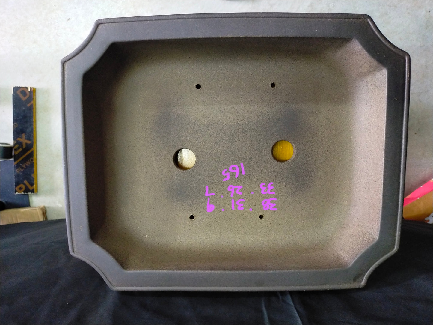 Quality rectangular bonsai pot - 38cm