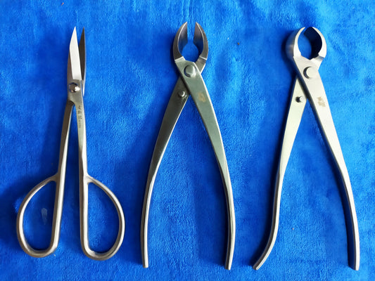 GREAT QUALITY STAINLESS STEEL BONSAI TOOLS - 210MM CUTTERS (SET OF 3)