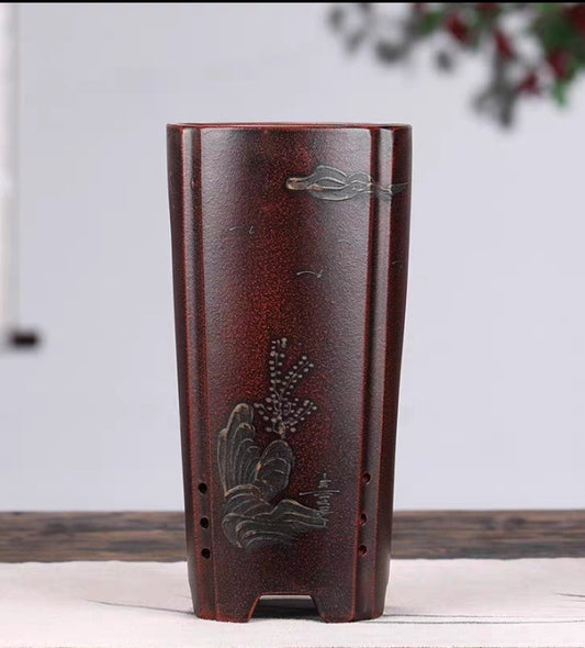 Beautiful cascade bonsai pot - 12cm