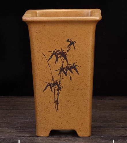 Beautiful cascade bonsai pot - 14*14*22cm