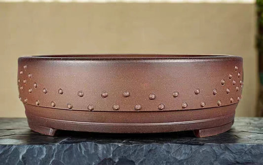 Quality round drum bonsai pot - 40cm