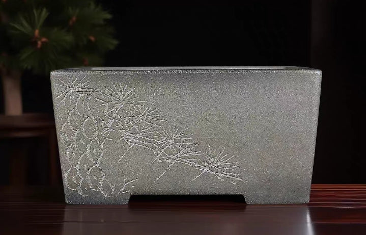 Quality rectangular bonsai pot - 20cm