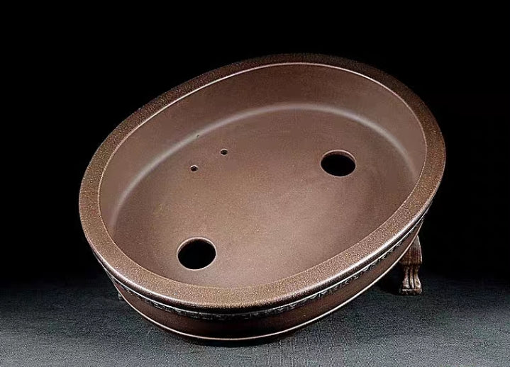 Quality oval bonsai pot - 34.5cm