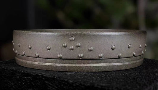Quality round drum bonsai pot - 30cm