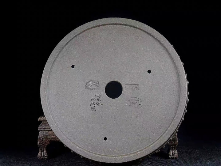Quality round drum bonsai pot - 30cm