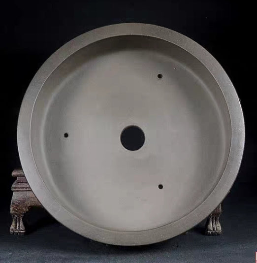 Quality round drum bonsai pot - 30cm
