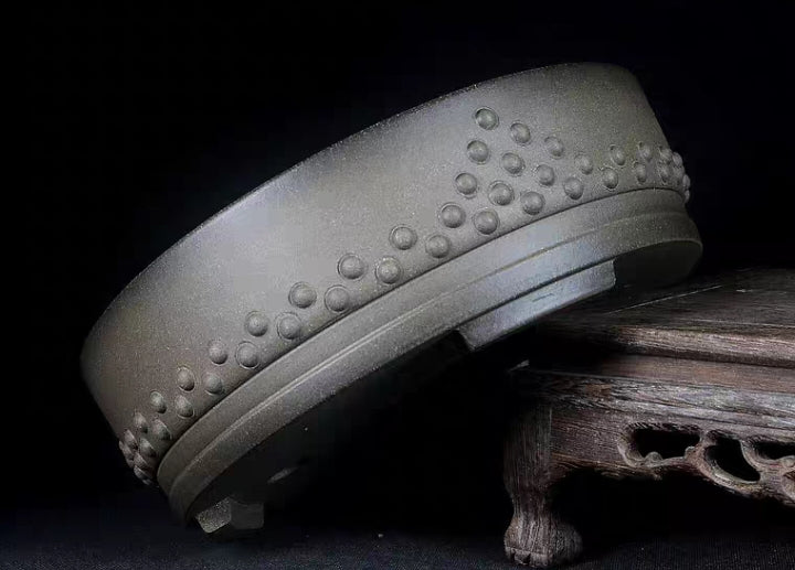Quality round drum bonsai pot - 25cm