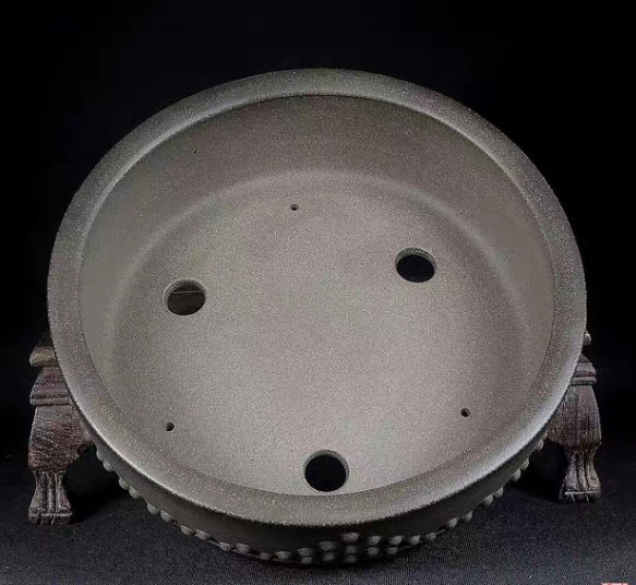 Quality round drum bonsai pot - 25cm