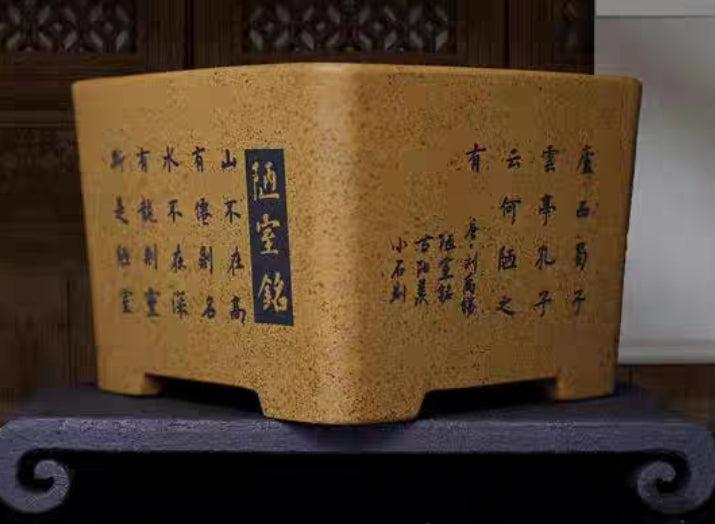 Quality cascade / semi-cascade bonsai pot - 19.5cm