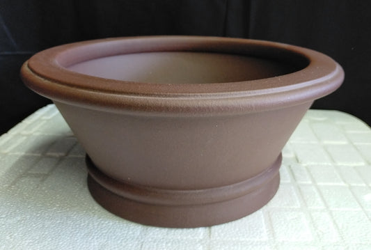 Beautiful round / semi-cascade bonsai pot - 31cm
