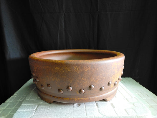 Quality round drum bonsai pot - 50cm