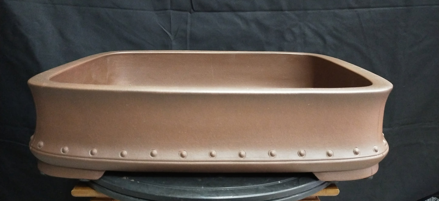 Quality rectangular bonsai pot - 44cm