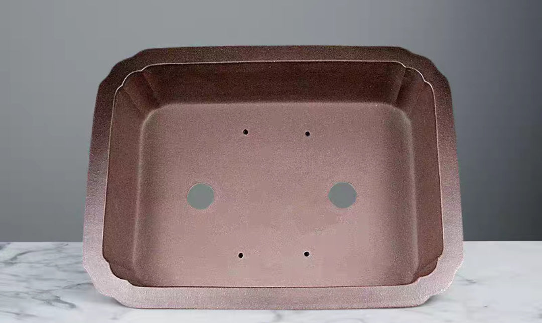 Quality rectangular bonsai pot - 47cm